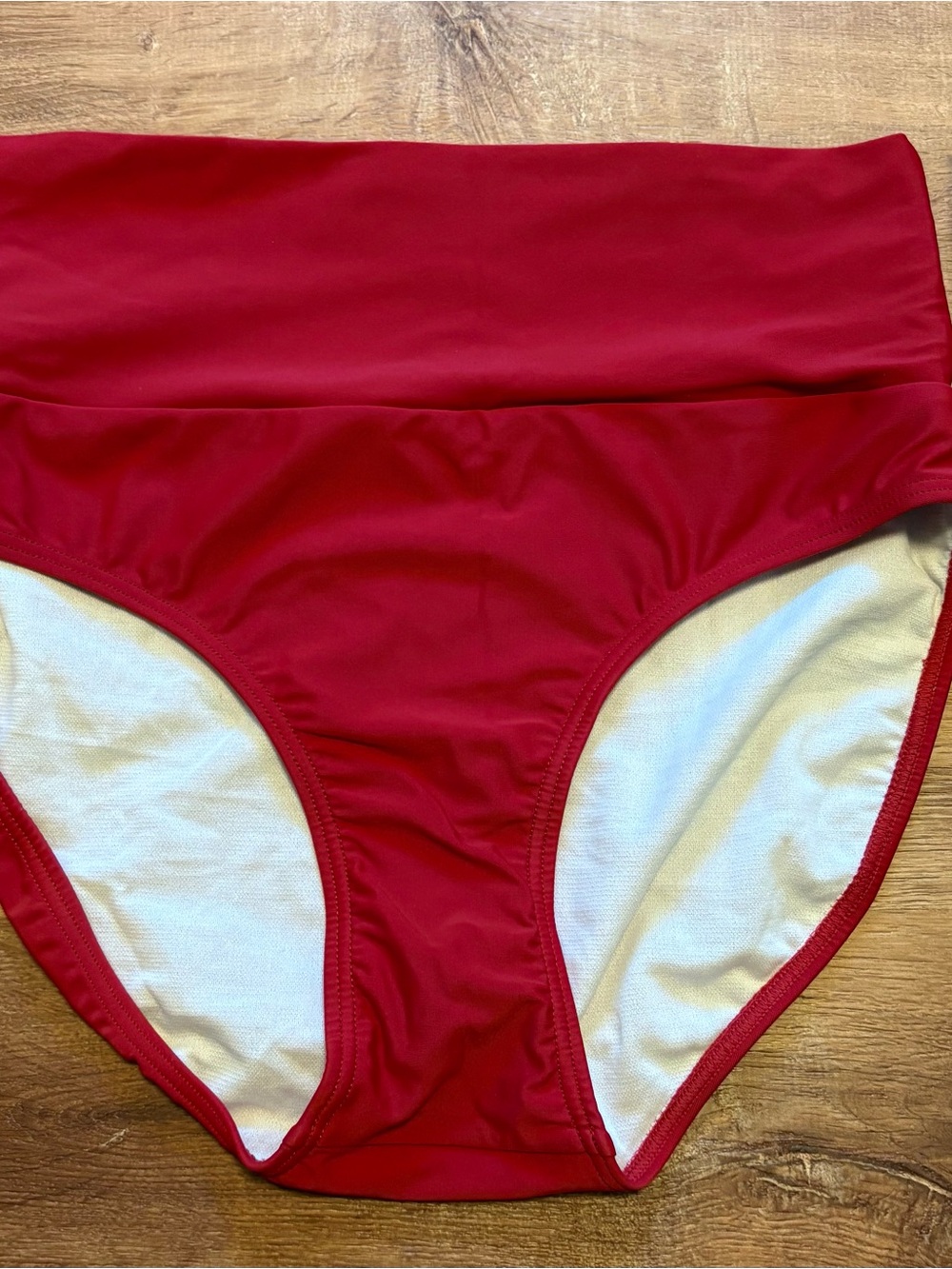 DM Fashion Women’s Red Ruffle Halter Tankini & Bottoms Size Medium - Like New - Picture 8 of 12